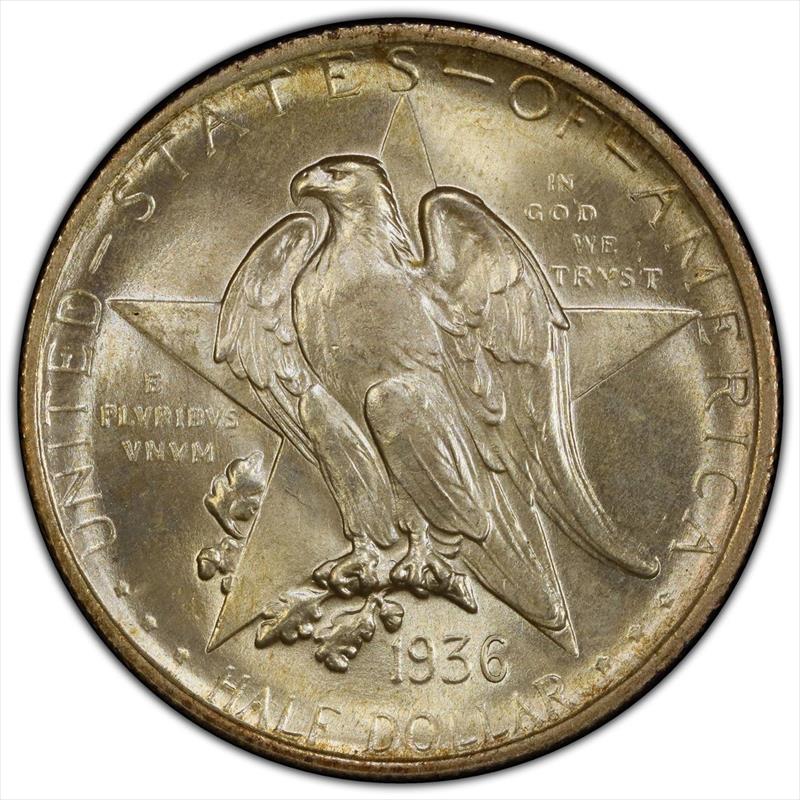 1936 50C Texas PCGS MS 67 CAC