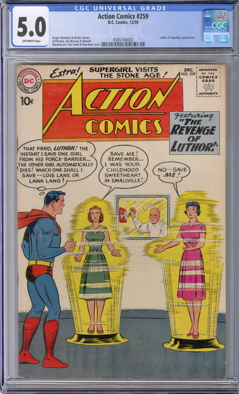 Action Comics #259 CGC 5.0 5.0
