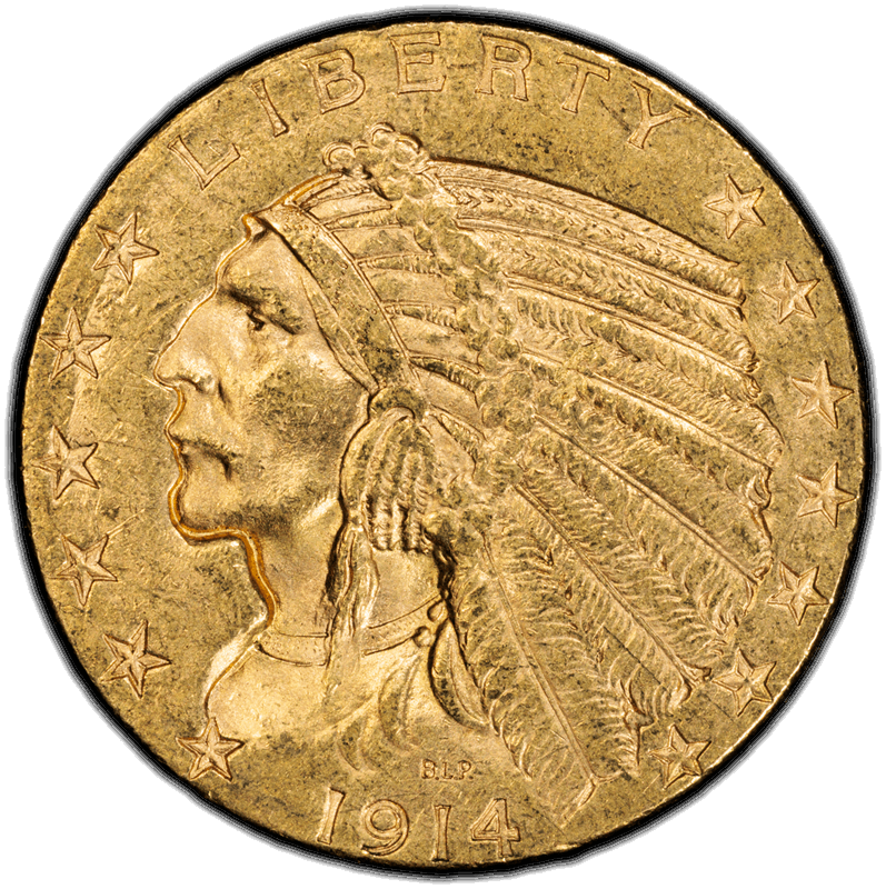 1914-D $5 PCGS MS 63 CAC