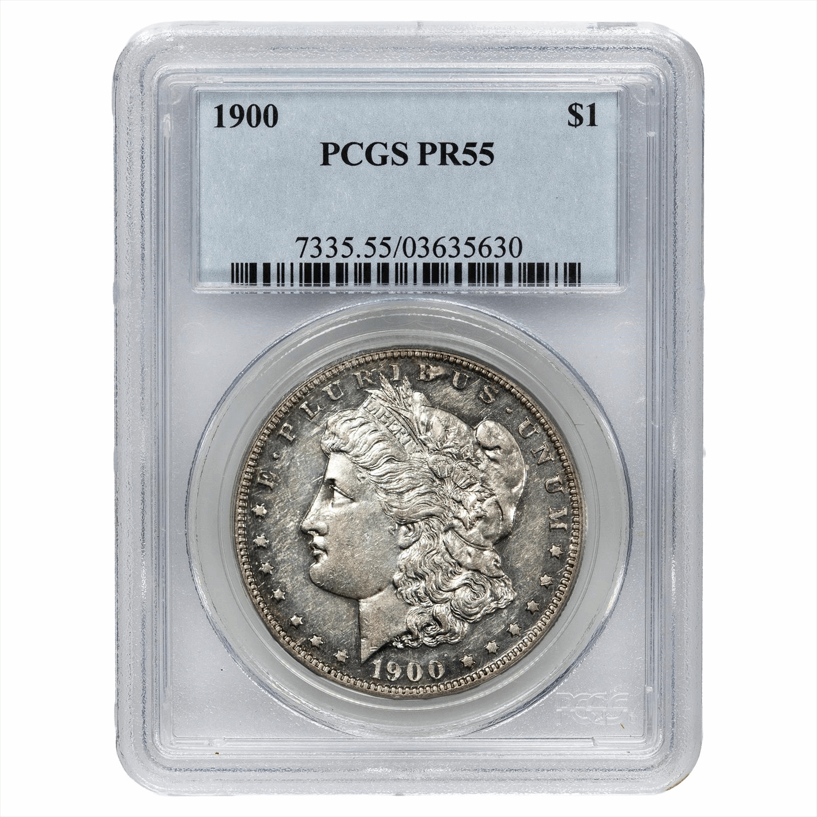 1900 Morgan Silver Dollar $1 PCGS PR 55