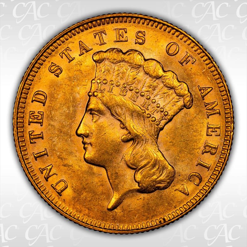 1878 $3 CACG MS 61