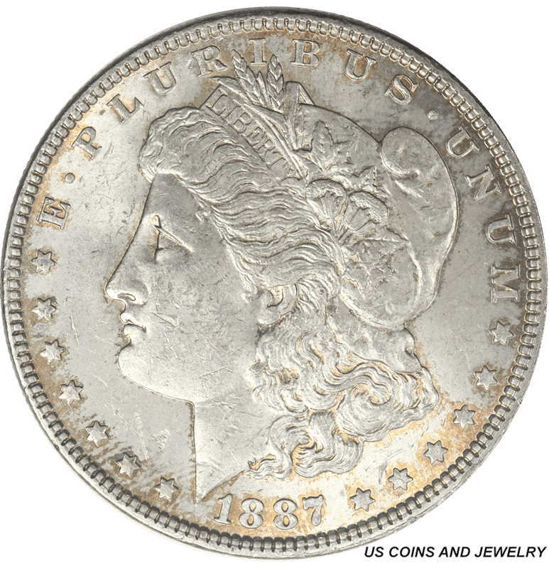 1887-P Morgan Silver Dollar Almost Uncirculated 