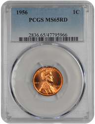 1956 Lincoln PCGS RD 65