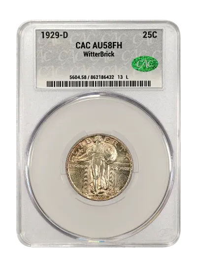 1929-D 25c CACG AU58FH WitterBrick