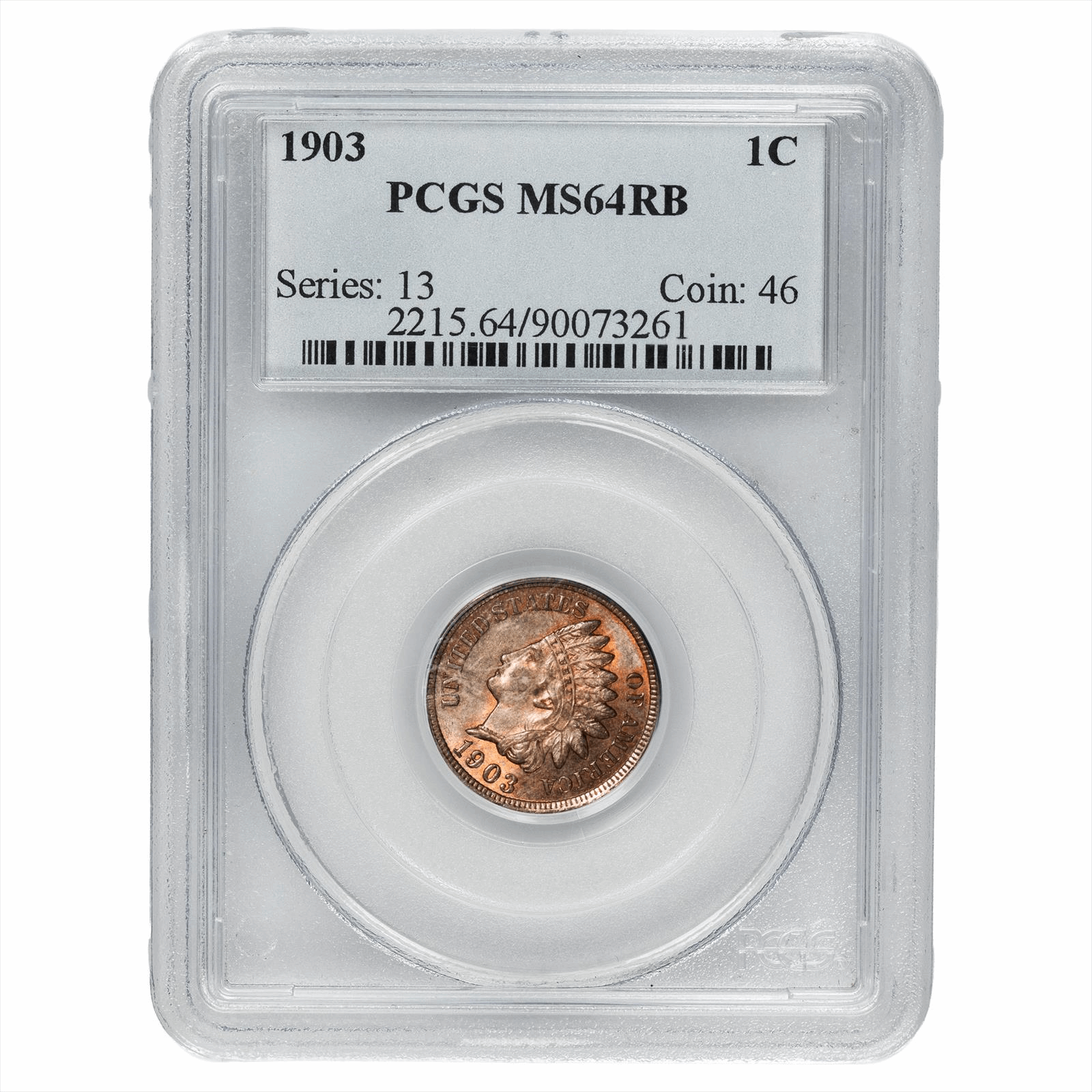 1903 Indian Head Cent 1C PCGS MS 64 RB