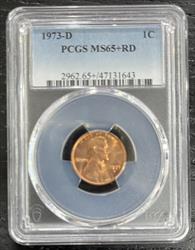 1973-D Lincoln Memorial PCGS RD 65+