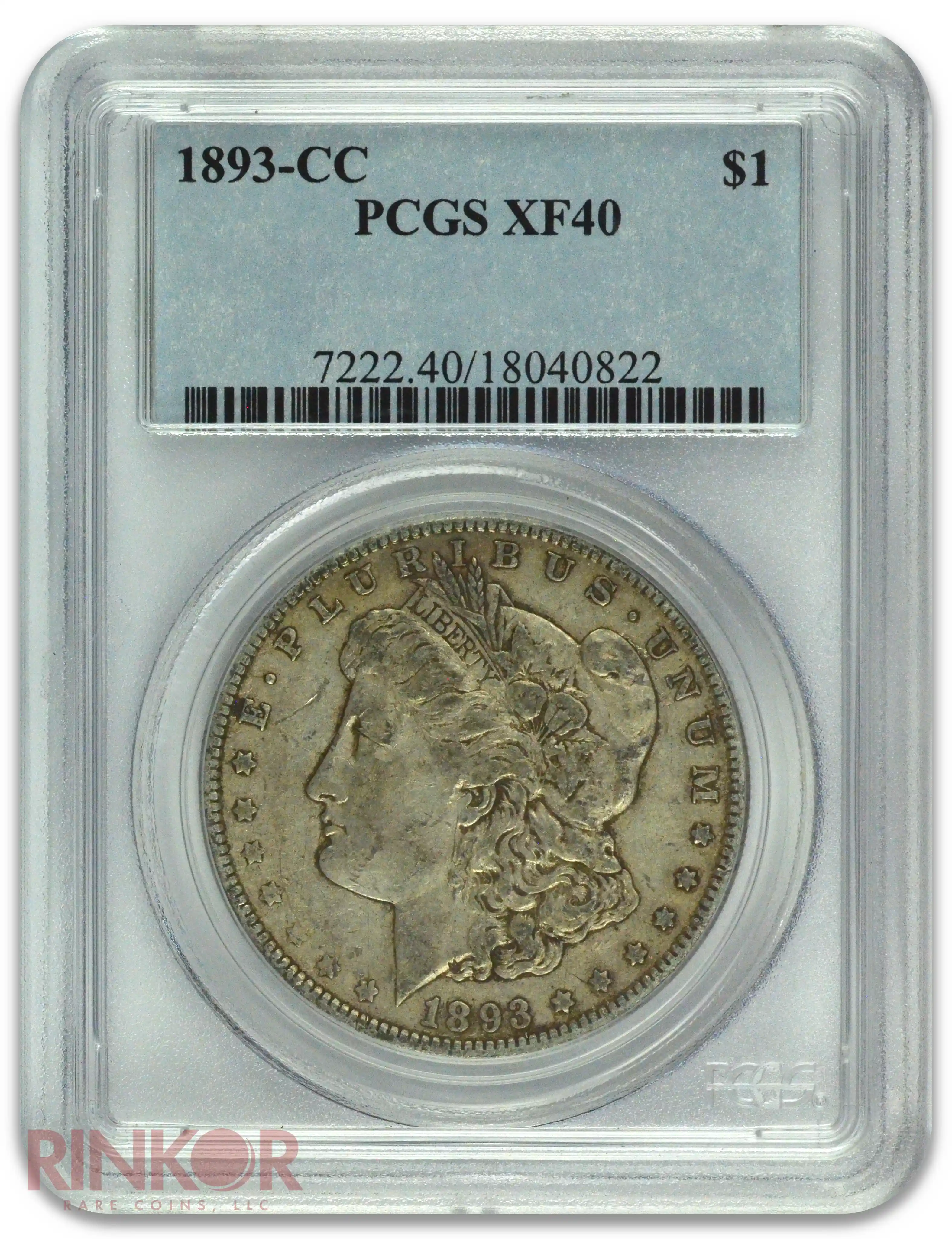1893-CC $1 Morgan Dollar PCGS XF-40