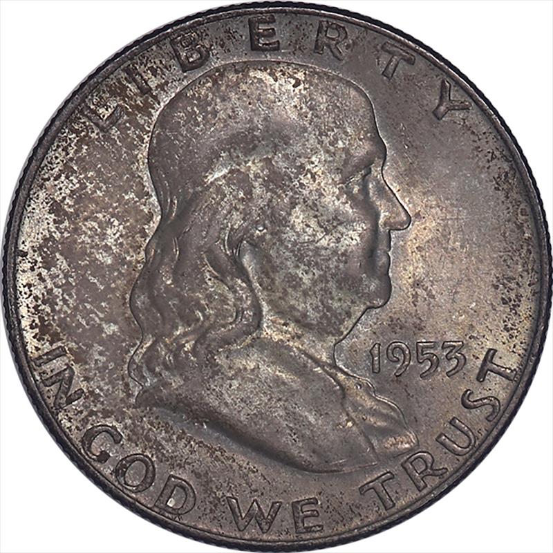 1953-D Franklin Half Dollar, 50C Choice Uncirculated - Nice Original Coin