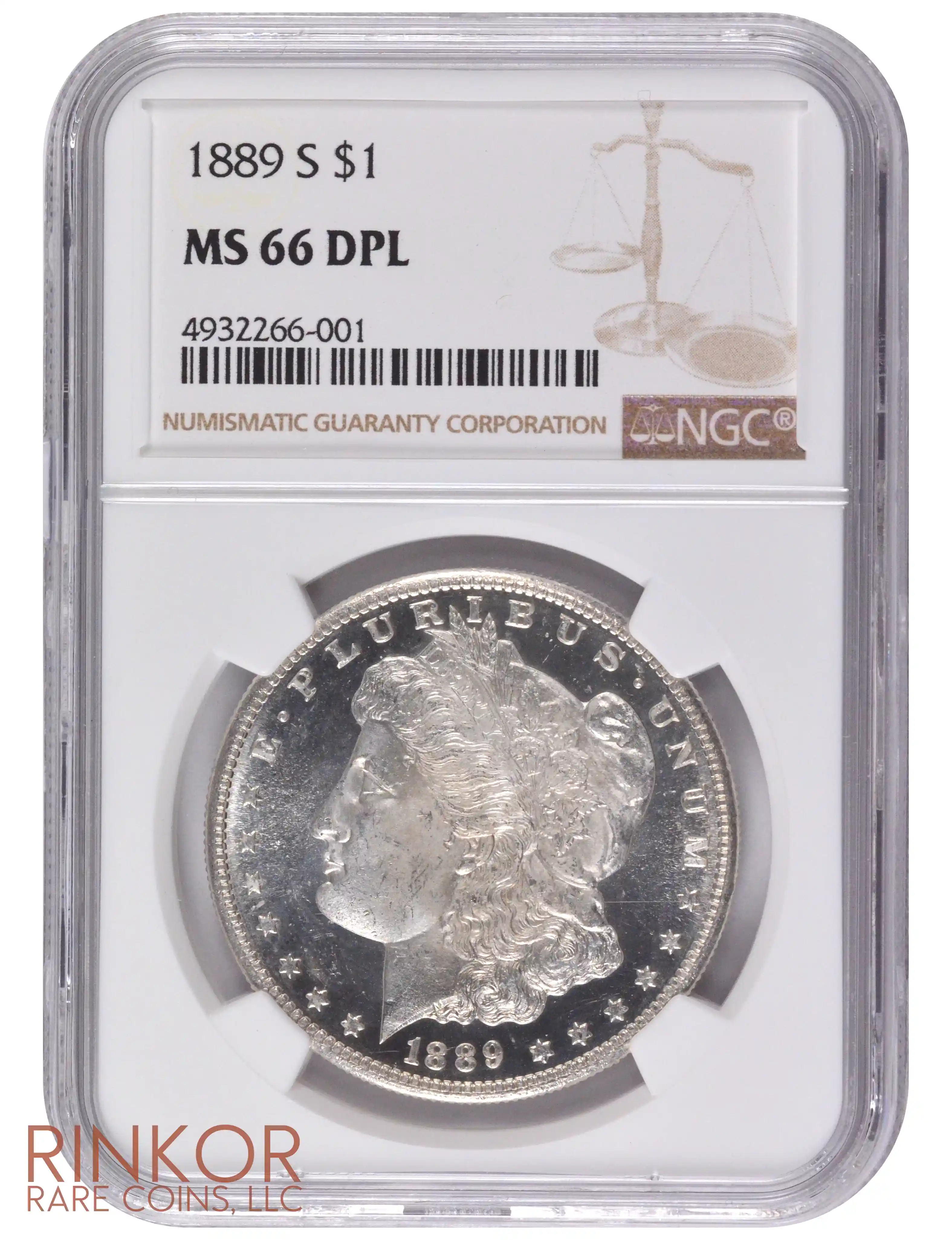 1889-S $1 NGC MS 66 DMPL