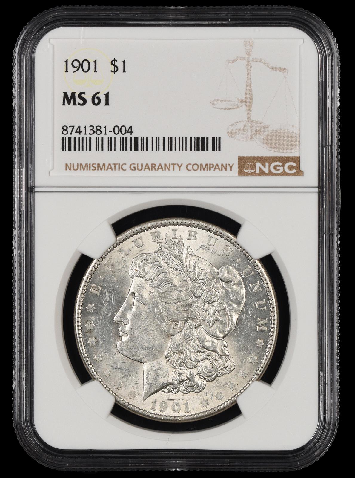 1901 $1 NGC  MS61