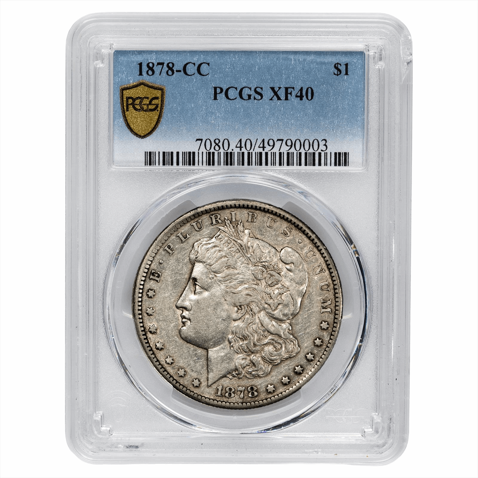 1878-CC Morgan Silver Dollar $1 PCGS XF 40