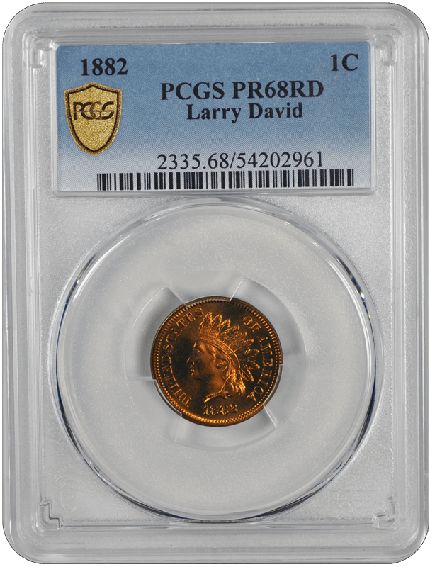 1882 Indian Head PCGS CAC RD 68