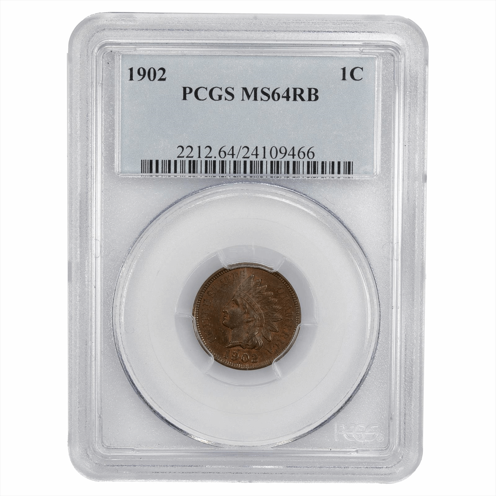 1902 Indian Head Small Cent 1C PCGS MS 64 RB
