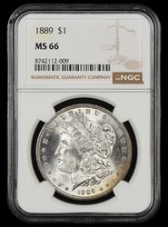 1889 $1 NGC MS66