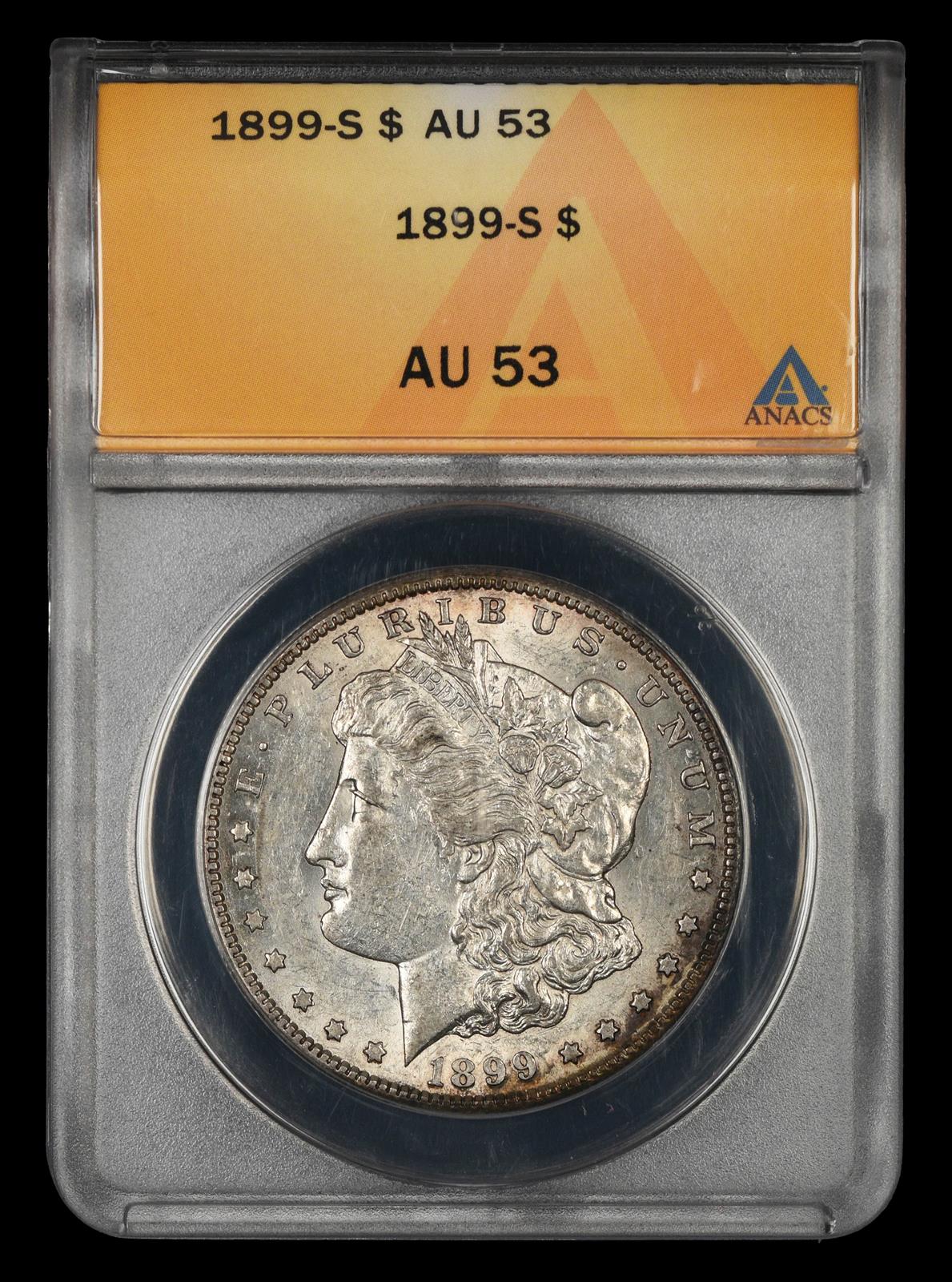 1899 S $1 ANACS AU53