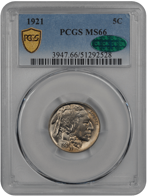 1921 Buffalo PCGS CAC MS 66