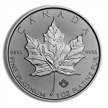 Platinum Maple Leaf - 1 oz (Year Varies)  other side