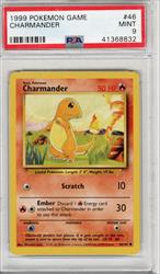 1999 Pokemon Game Charmander #46 PSA Mint 9 