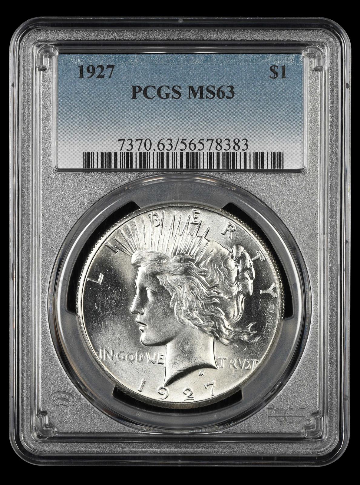 1927 $1 PCGS MS63