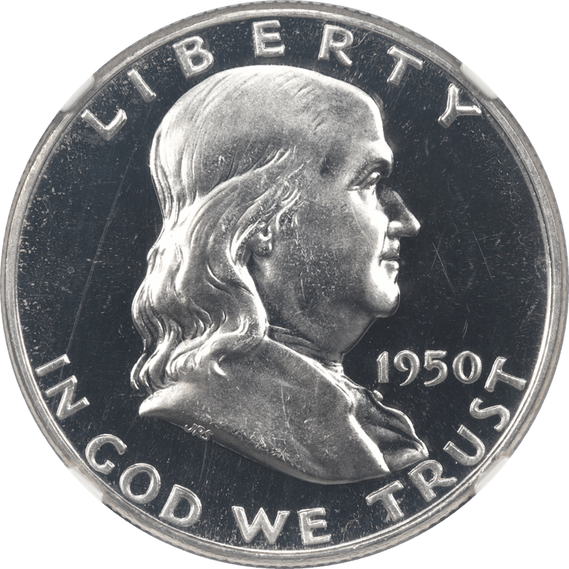 1950 Franklin Half Dollar 50c NGC PF 66 CAMEO CAC - Nice Lustrous Coin