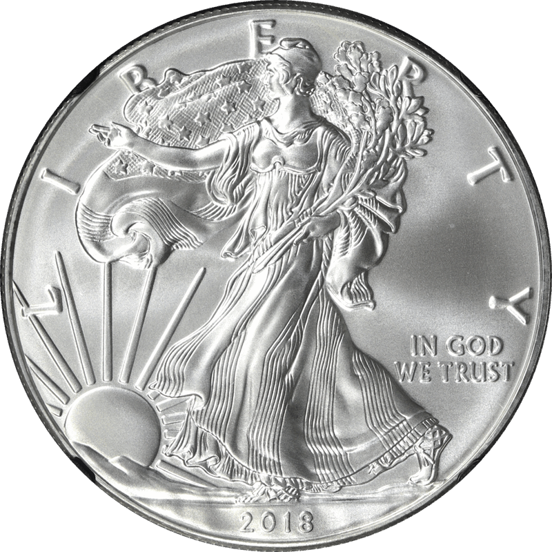 2018-W Silver Eagle First Day of Issue FDOI Mercanti Black NGC MS 70