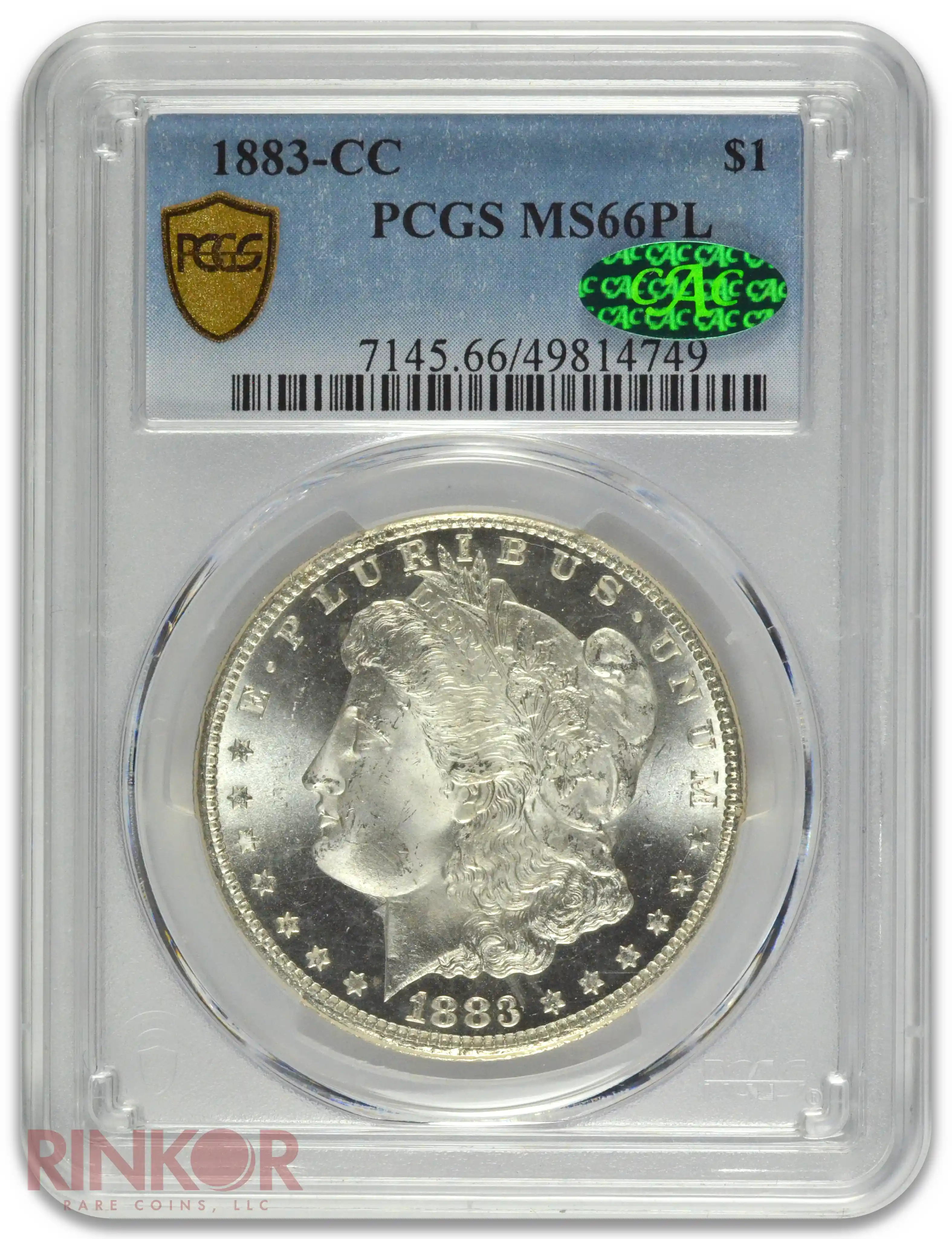 1883-CC $1 PCGS MS 66 PL CAC