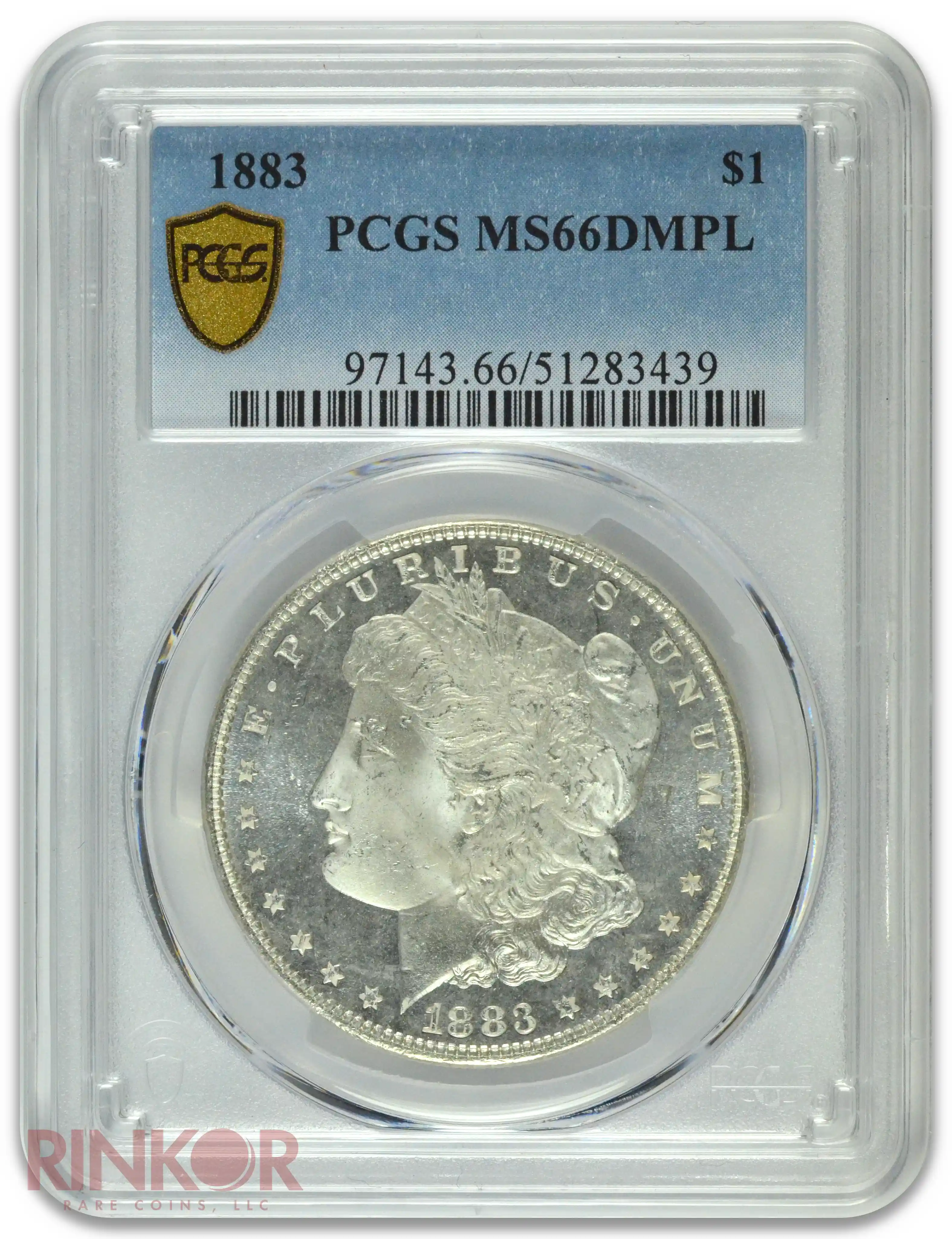 1883 $1 PCGS MS 66 DMPL 