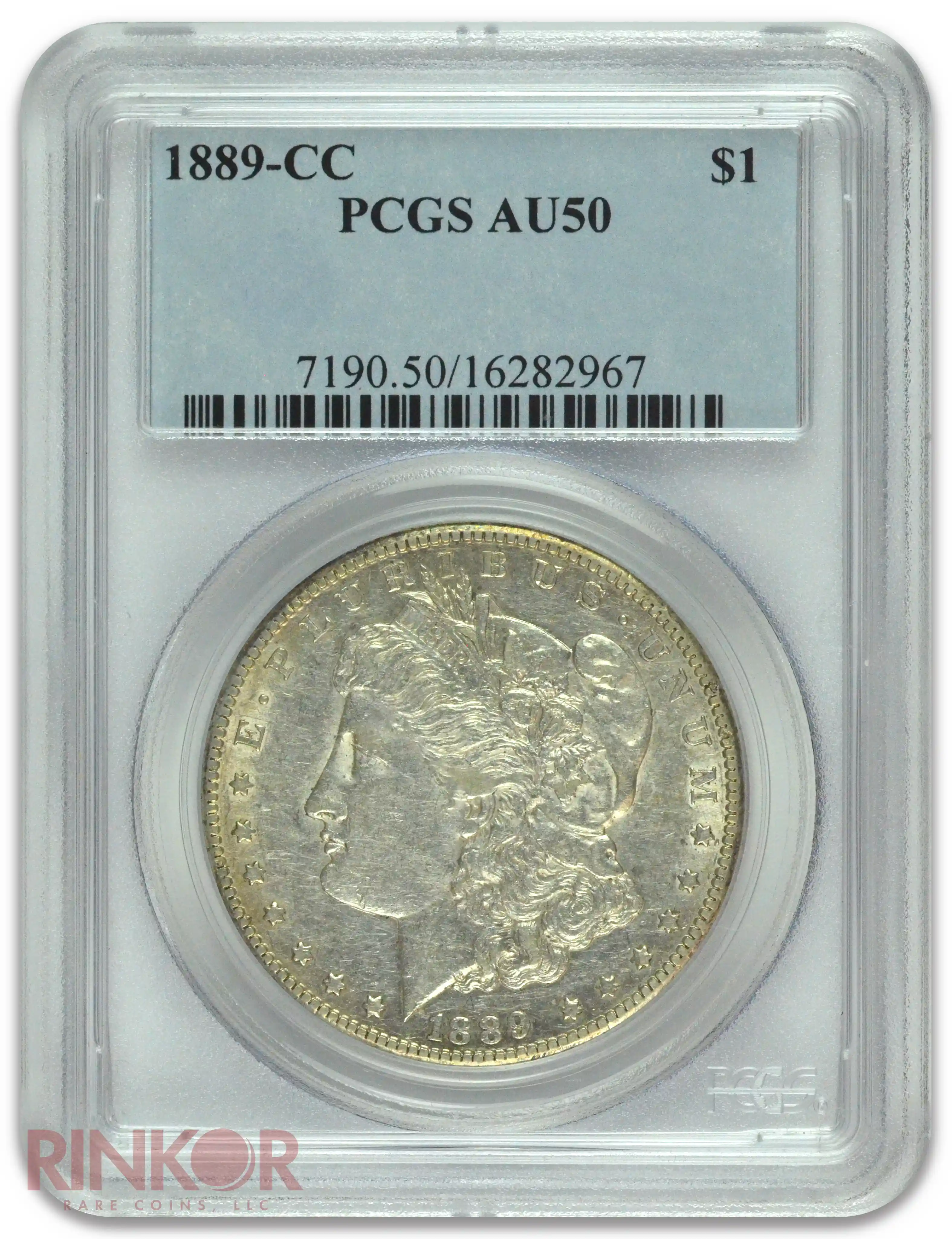 1889-CC $1 Morgan Dollar PCGS AU-50