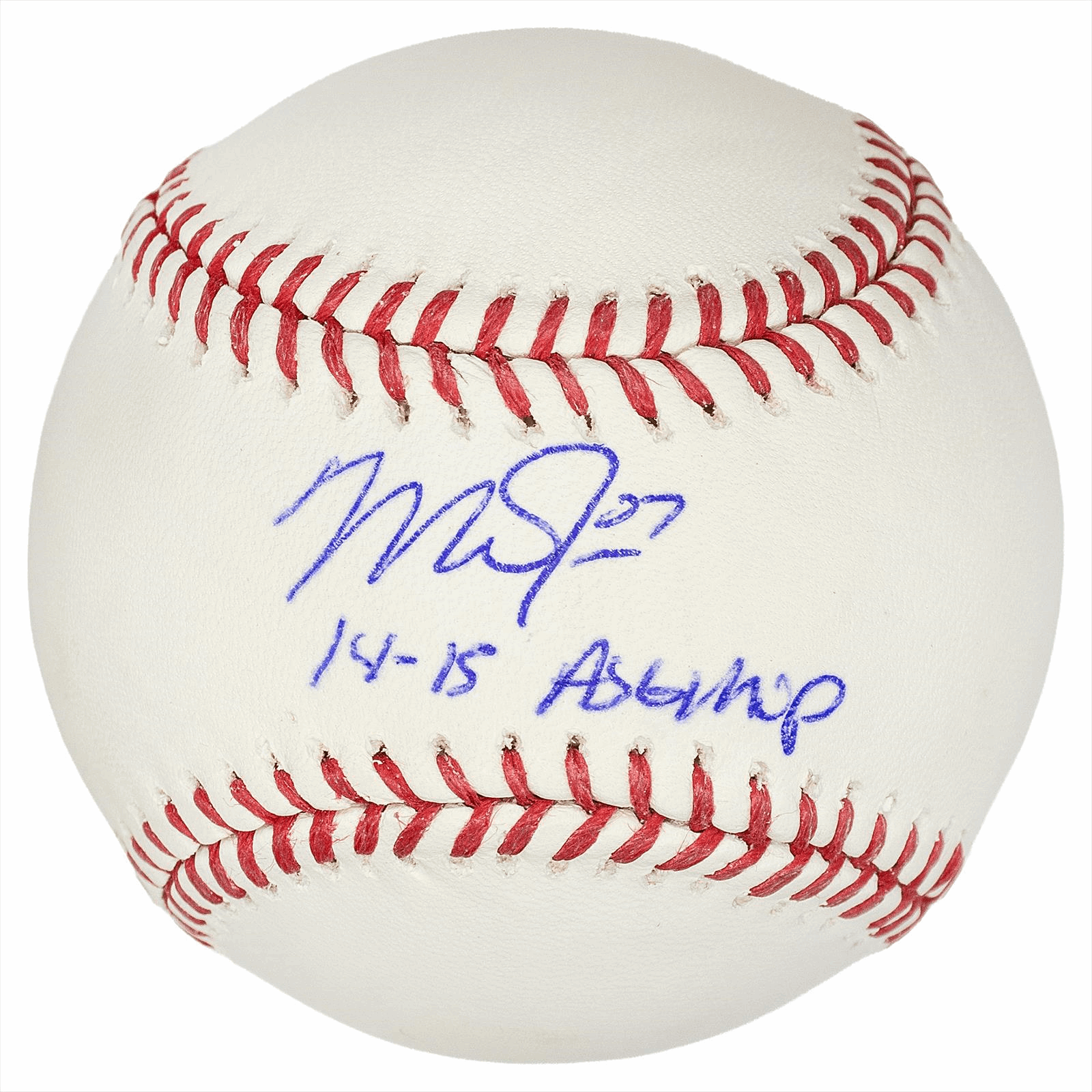 Mike Trout Autographed Baseball 14-15 ASG MVP Inscribed MLB Certified 