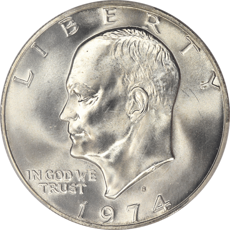 1974-S Eisenhower Silver Dollar $1 PCGS MS68 Frosty White PQ+ 