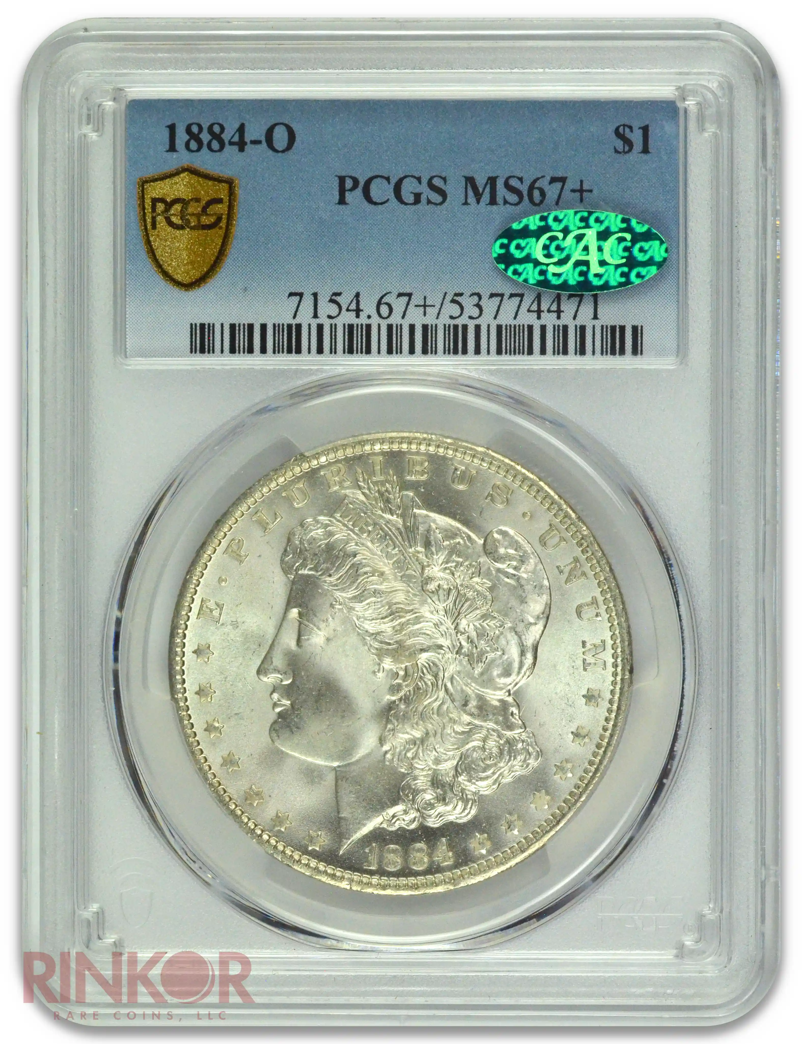 1884-O $1 Morgan Dollar PCGS MS 67+ CAC