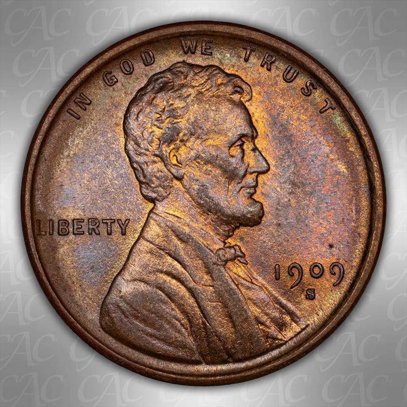 1909-S VDB 1c CACG MS 64 RB