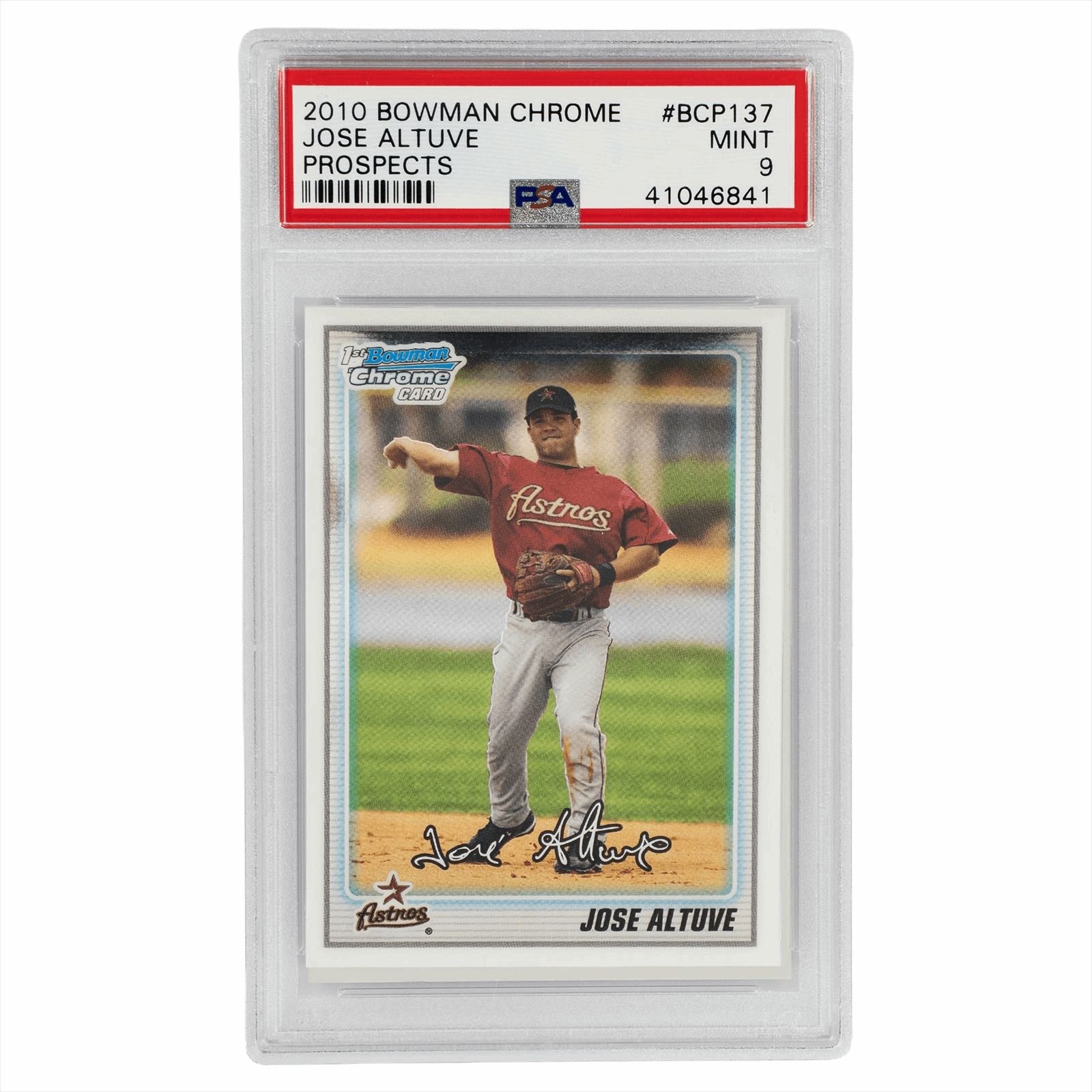 2010 Bowman Chrome Jose Altuve Prospects #BCP137 PSA Mint 9 
