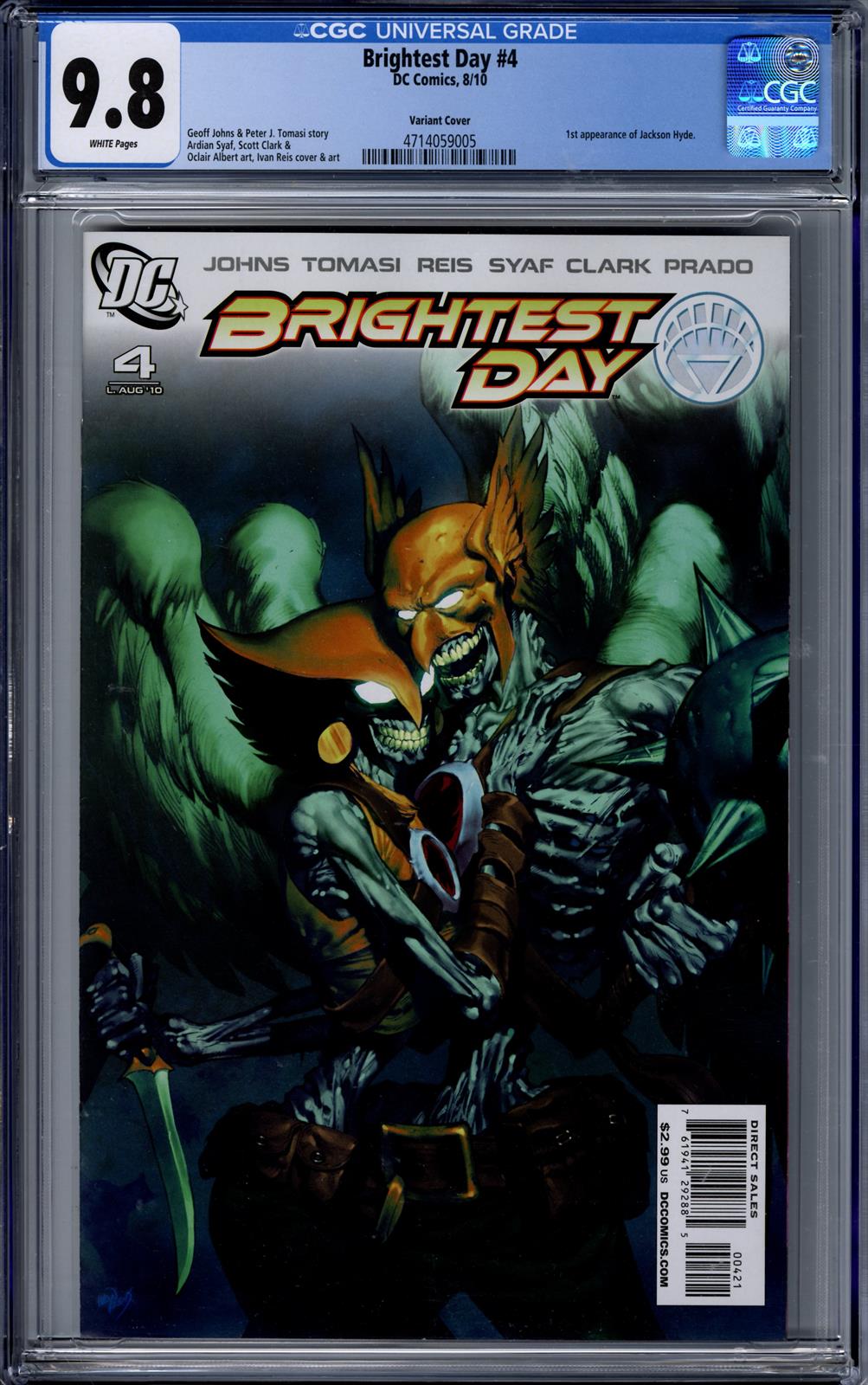 Brightest Day #4 CGC 9.8 (D.C., 2010) Variant Cover 