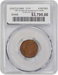 1955  Doubled Die Obverse Lincoln Wheat PCGS CAC BN 62