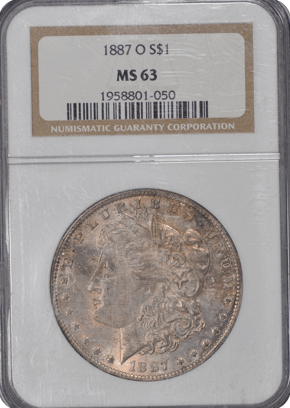 1887 O  Morgan Dollar NGC MS 63