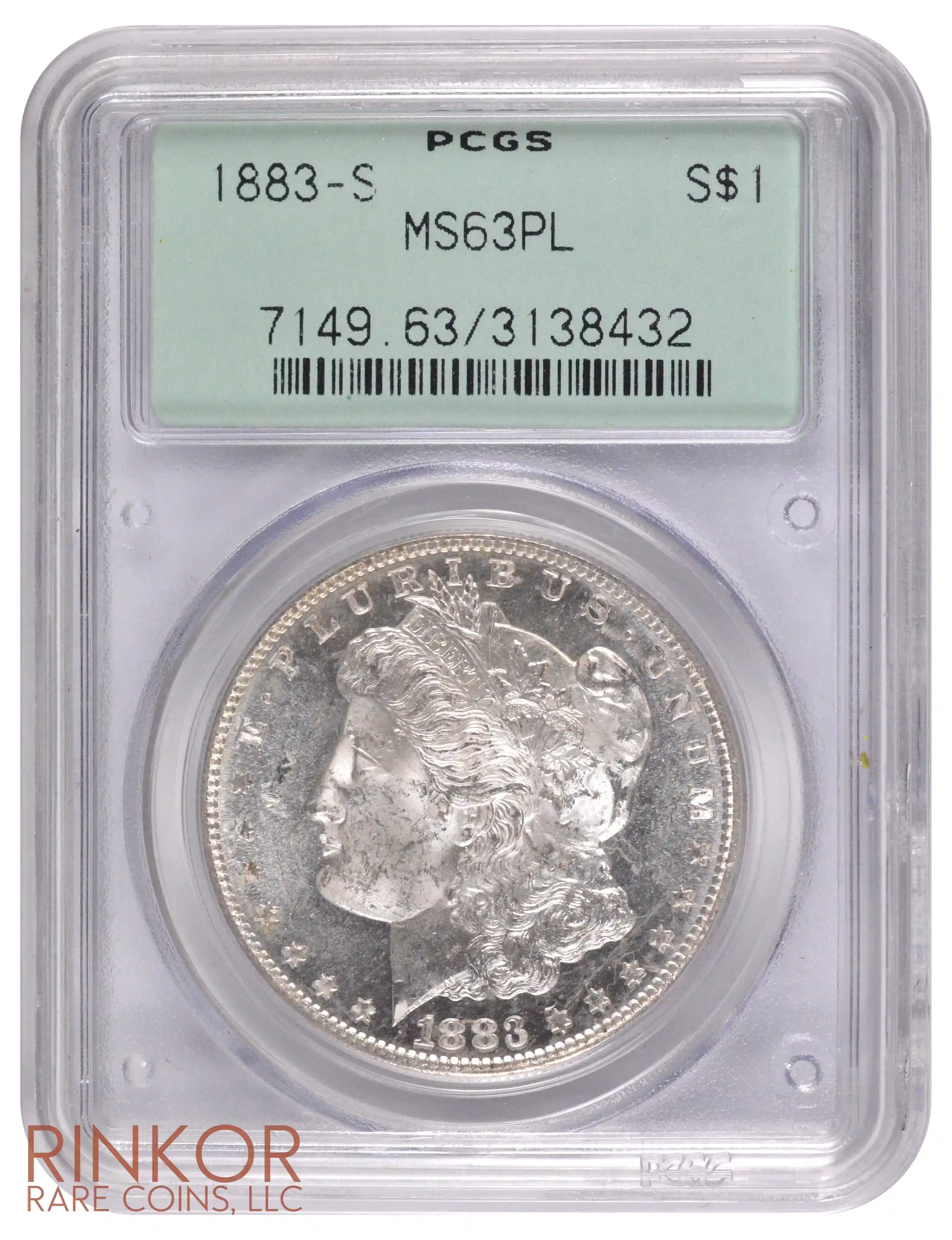 1883-S $1 PCGS MS 63 PL