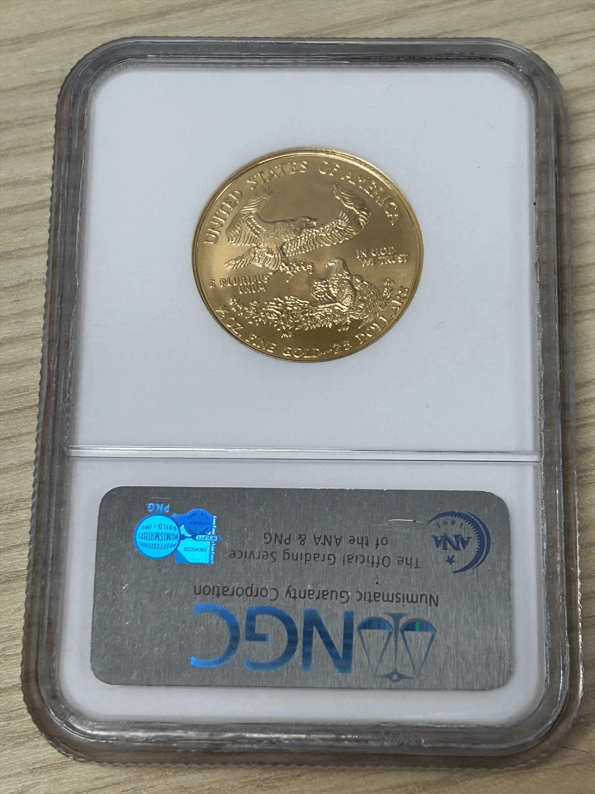 2006 W $25 Burnished Gold Eagle NGC MS 70  reverse