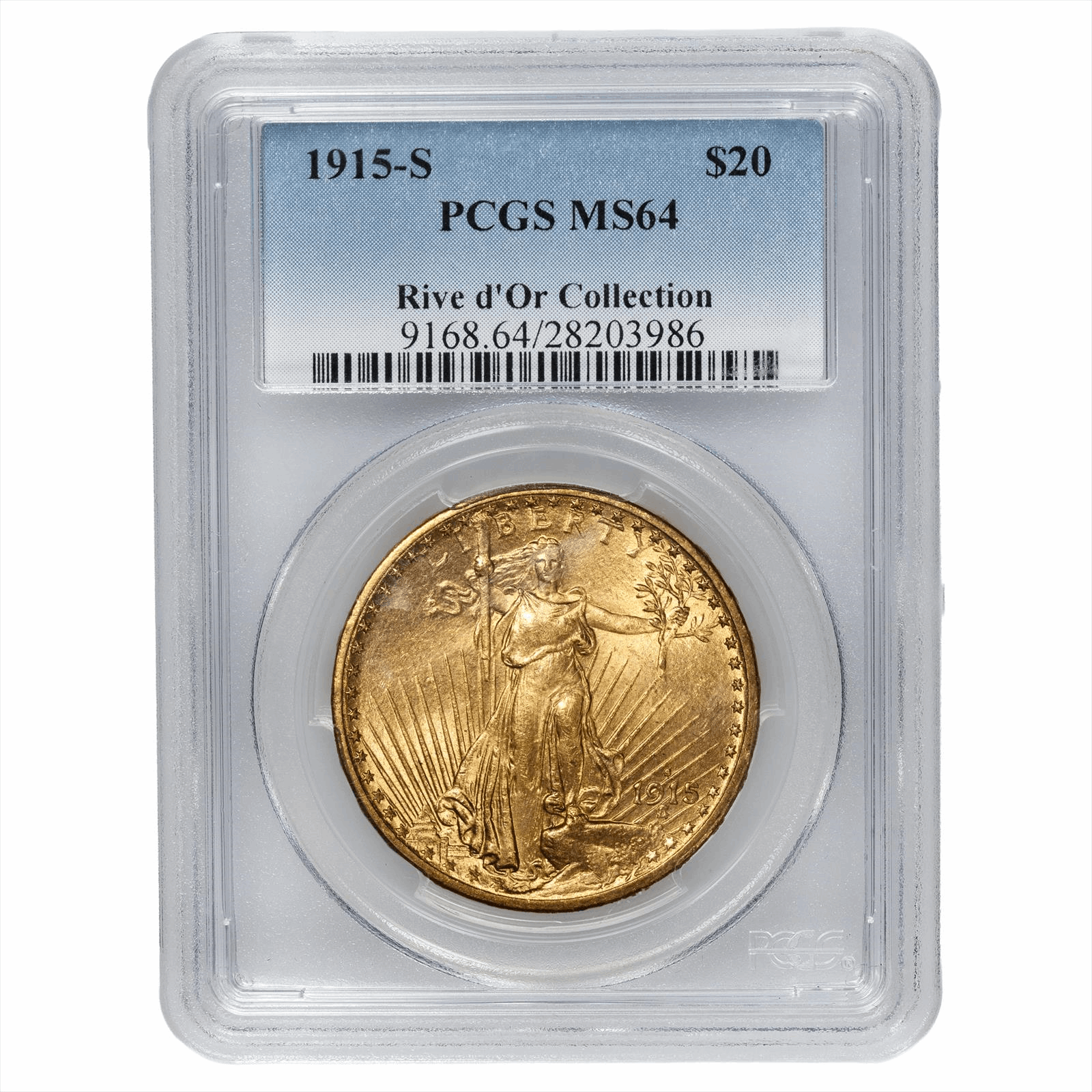 1915-S St. Gaudens Double Eagle $20 Rive dOr Collection PCGS