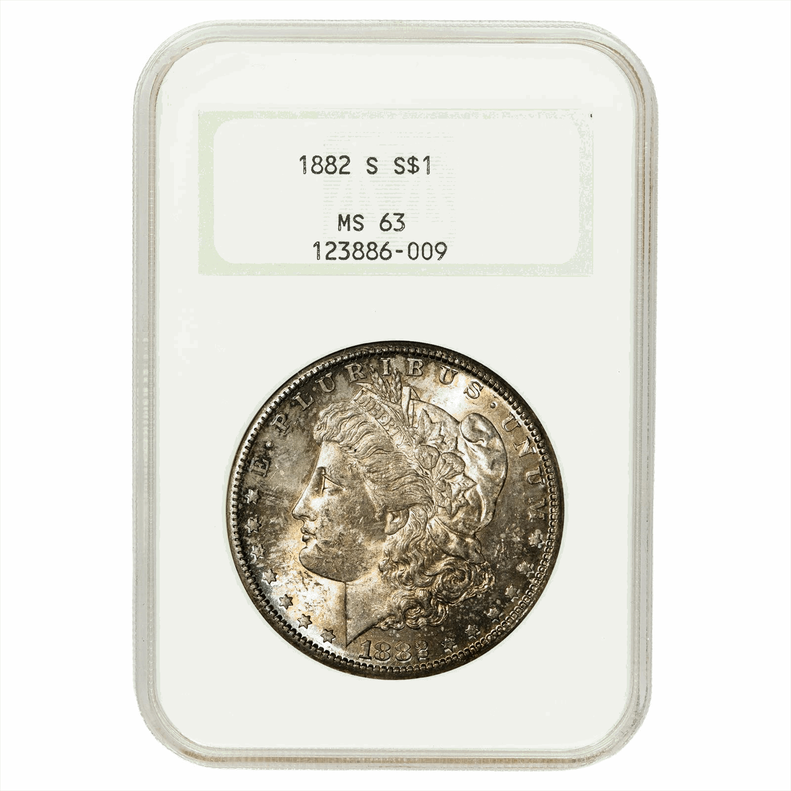 1882-S Morgan Silver Dollar $1 NGC MS 63