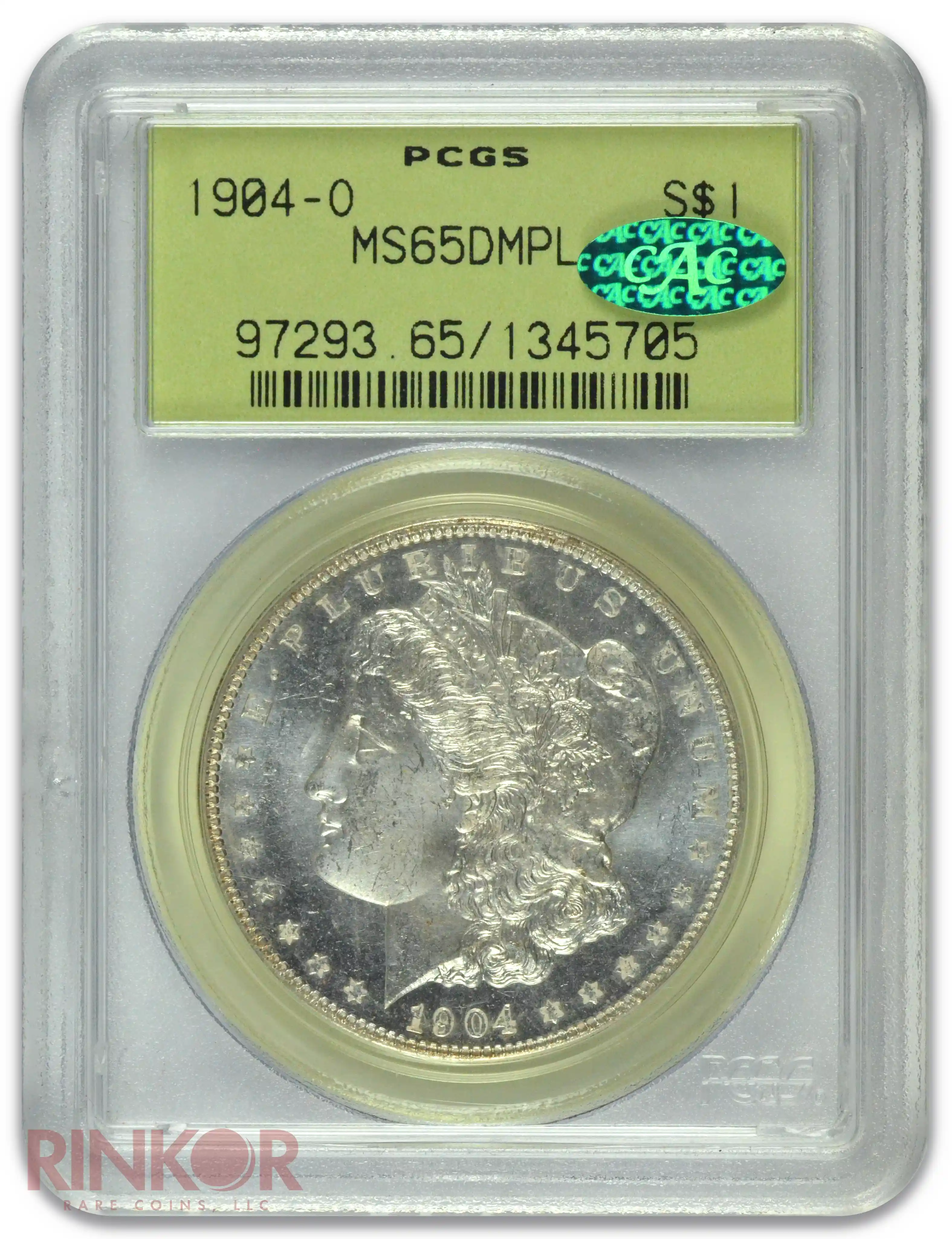 1904-O $1 Morgan Dollar PCGS MS 65 DMPL CAC