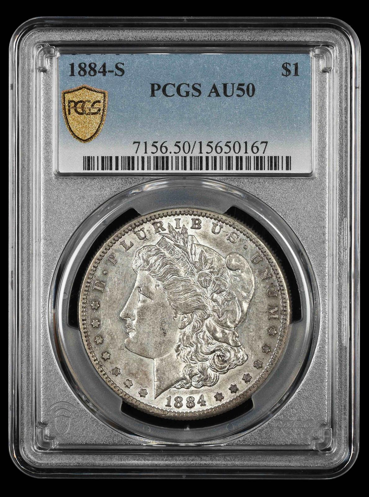 1884-S $1 PCGS AU-50