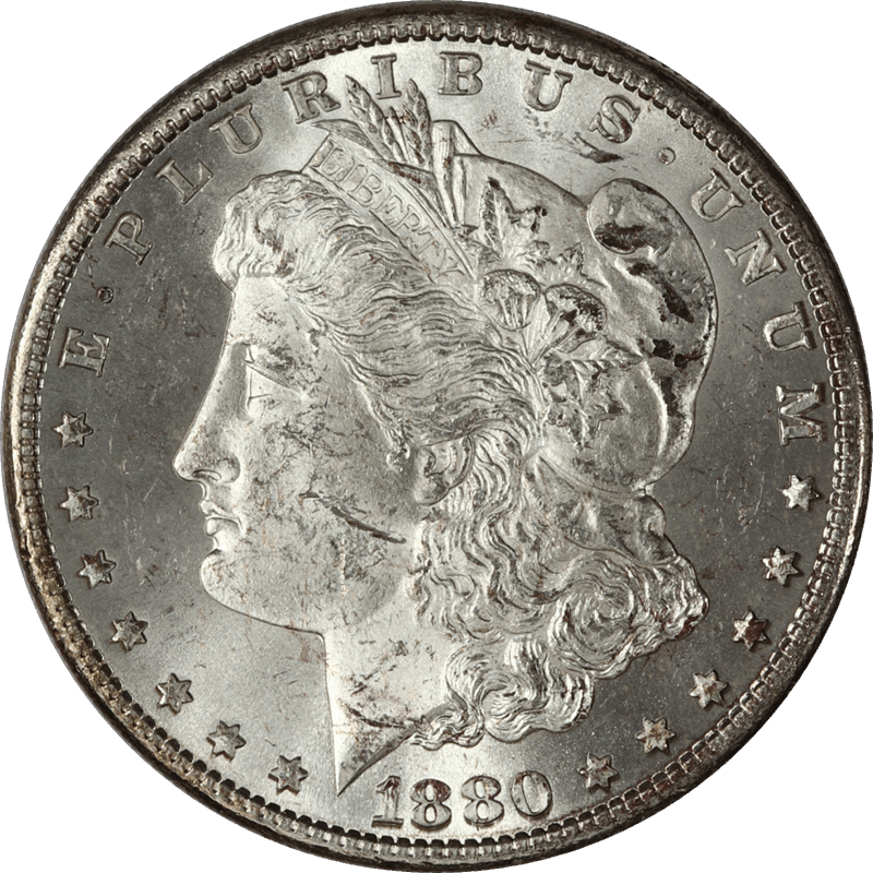 1880-S Morgan Silver Dollar $1, Raw,  Uncertified - Choice Uncirculated
