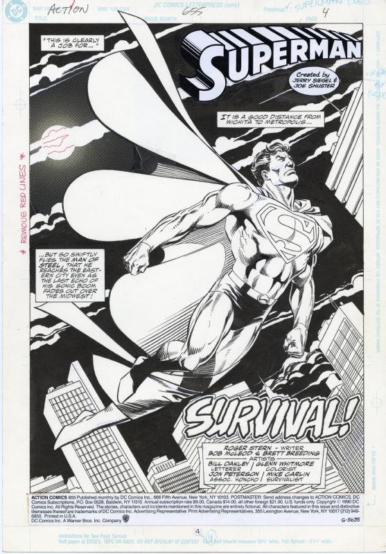 Action Comics #655, Page 4 Artist:  Bob McLeod (Penciller) Media Type: Pen and Ink Art Type: Interior Page 