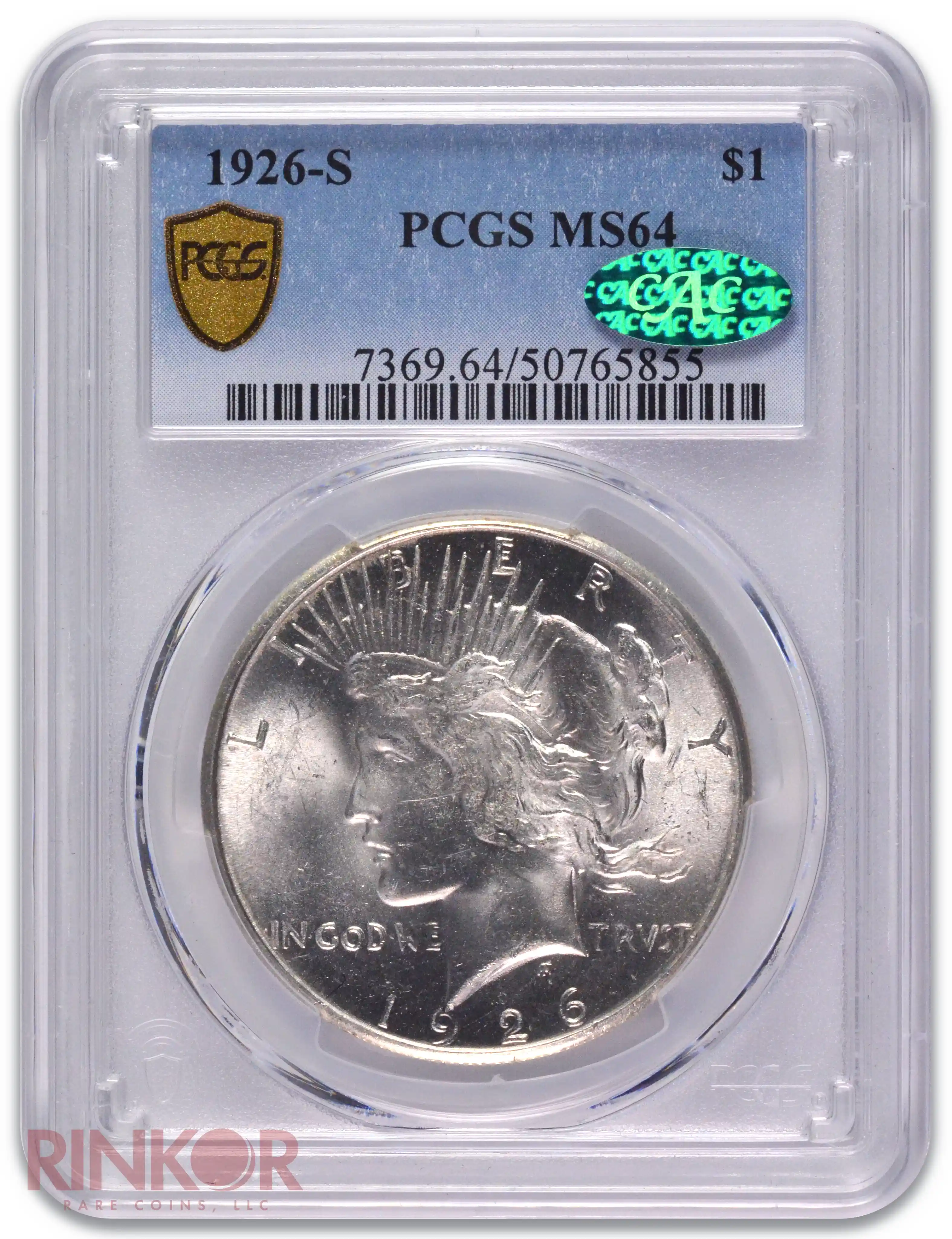 1926-S $1 PCGS MS 64 CAC