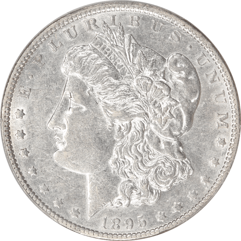 1895-O Morgan Silver Dollar $1, PCGS AU50 - Untoned