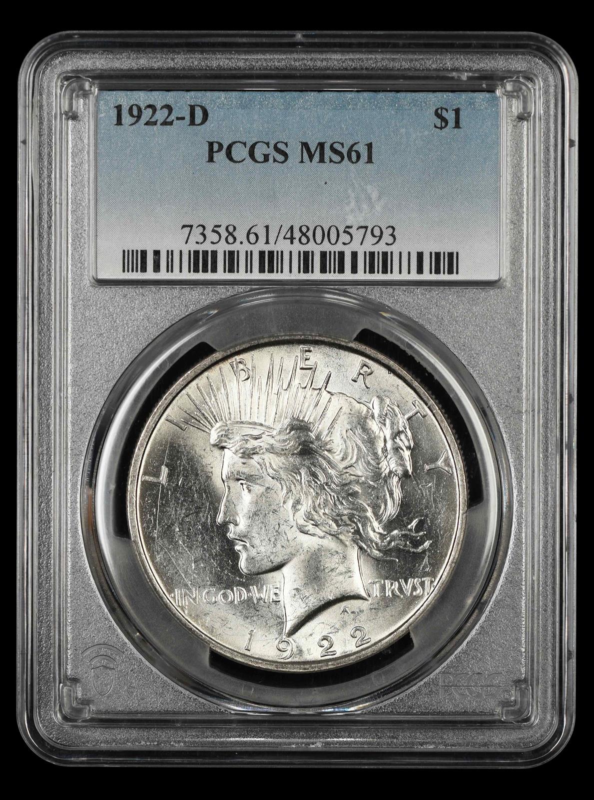 1922-D $1 PCGS MS 61