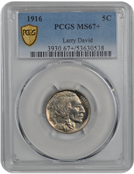 1916 Buffalo PCGS MS 67 +