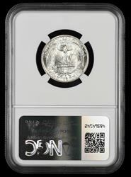 1964 D Washington Quarter NGC MS64 Type C Reverse FS-901 Bill Fivaz Signature Label MS64