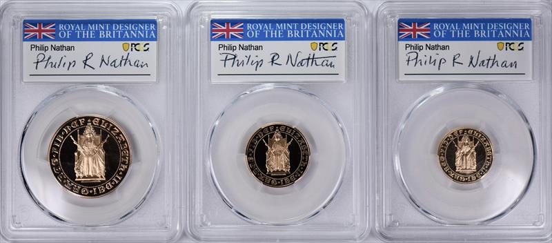 1989 Gold Sovereign 500th Anniversary Set PCGS PR70 with Philip Nathan Labels 